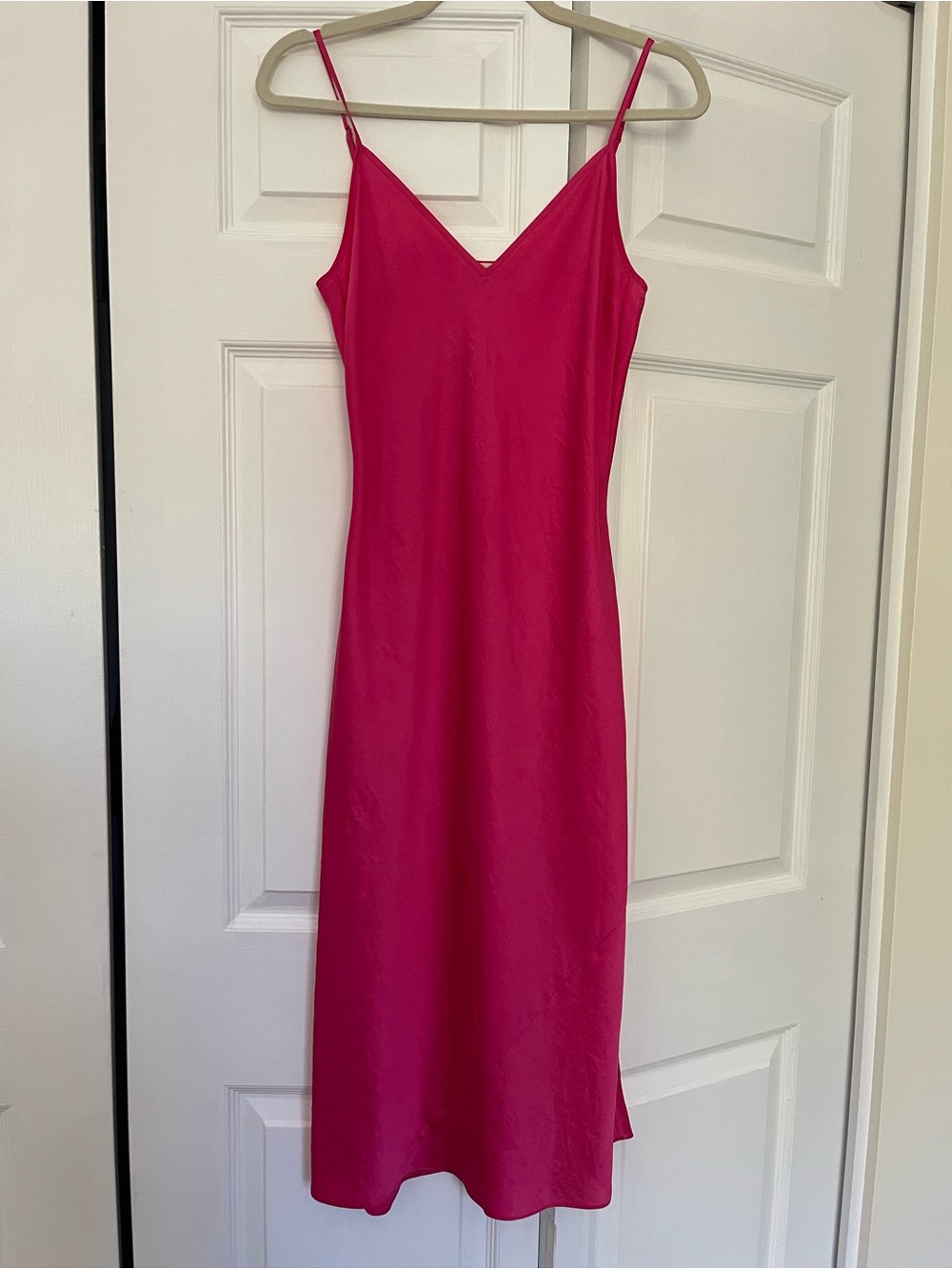 Aritzia Wilfred Pink Slip Midi Dress Size Small